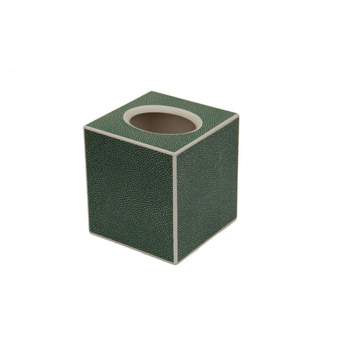 Bespoke Chic Forest Green Faux Shagreen Tissue Box